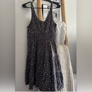 Gray dress with cute little flowers